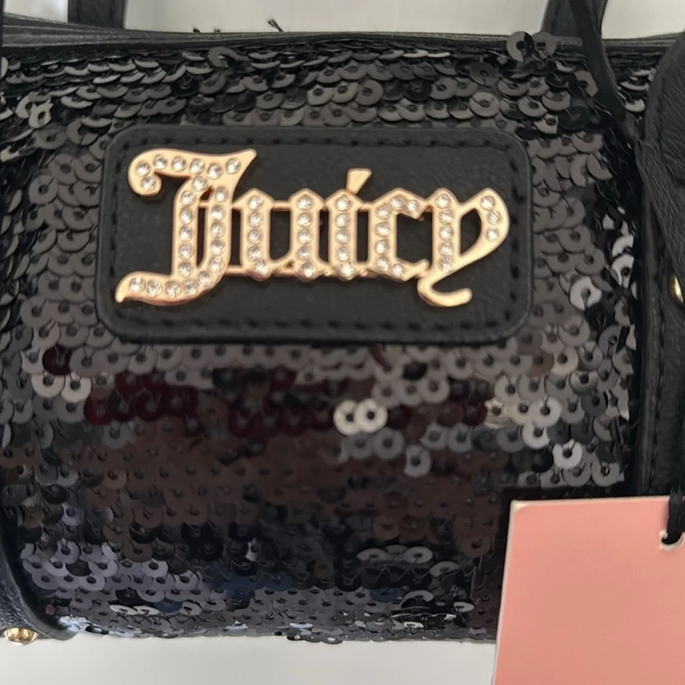 Juicy Couture Black Sequin Crossbody Bag - Picture 6 of 6